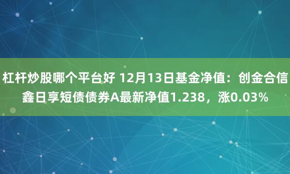 杠杆炒股哪个平台好 12月13日基金净值：创金合信鑫日享短债债券A最新净值1.238，涨0.03%