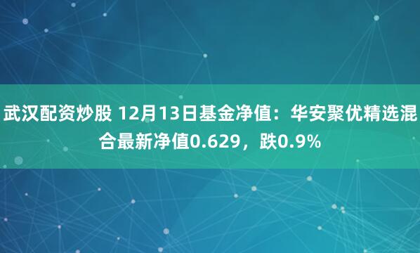 武汉配资炒股 12月13日基金净值：华安聚优精选混合最新净值0.629，跌0.9%